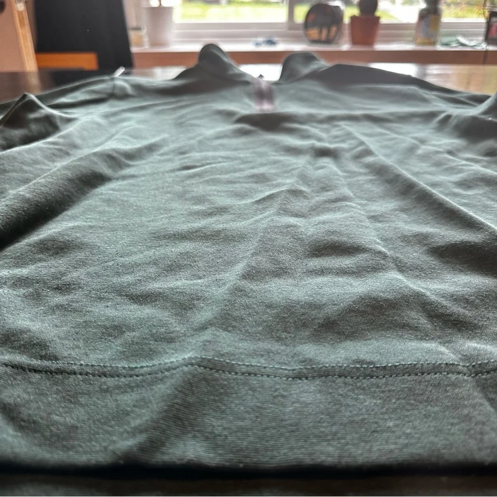 Banana Republic Large Green Sweater 1/4 Quarter Zip Collared Sweater